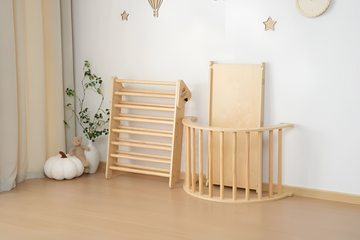 7in1 Montessori Pikler Triangle Set – Foldable Wooden Climber for Toddlers Indoor Playground (Ages 1–6)