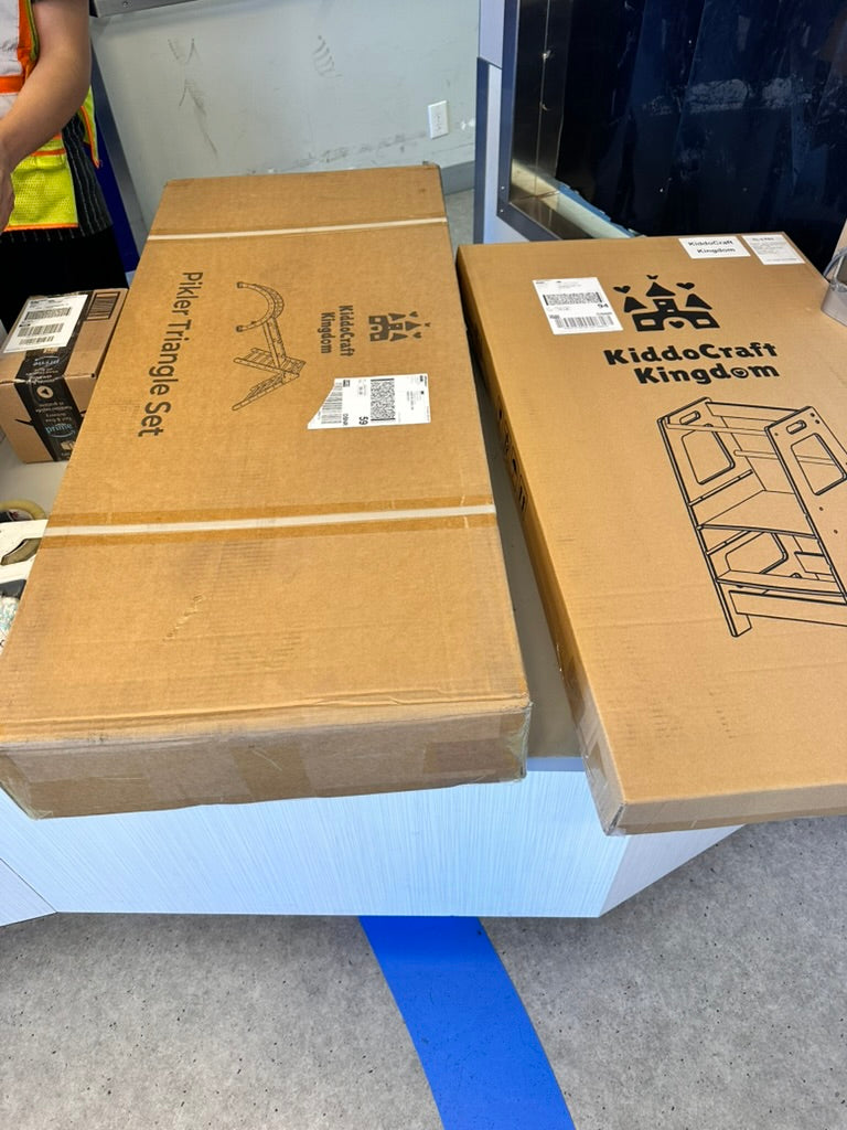 7in1 Montessori Pikler Triangle Set – Foldable Wooden Climber for Toddlers Indoor Playground (Ages 1–6)