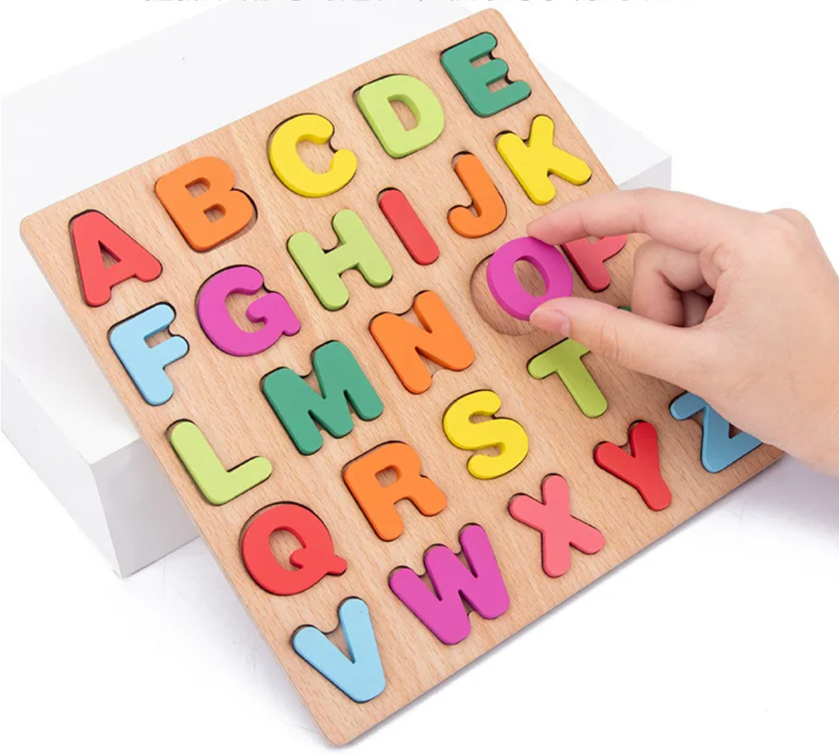 Set of 3 Pack Alphabet Number Geometric Puzzle ABC Learning Toys, Montessori Preschool Educational Gift