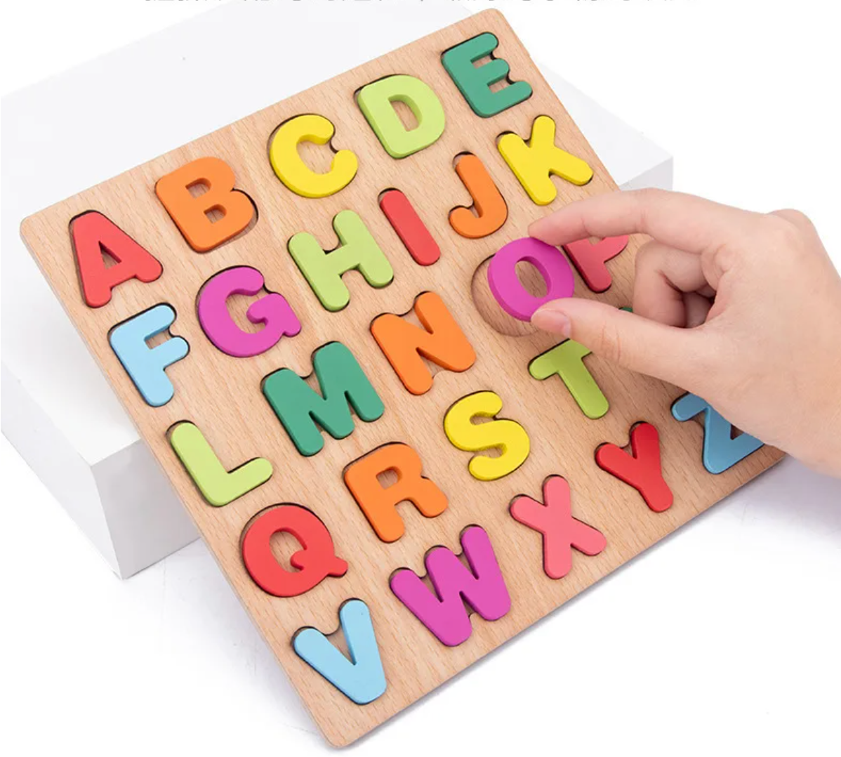 Set of 3 Pack Alphabet Number Geometric Puzzle ABC Learning Toys Montessori Preschool Educational Gift Learning Letter Puzzles Board for Kids 3+