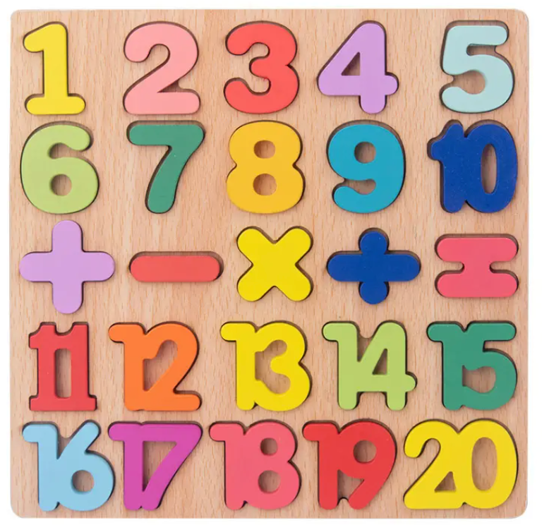Set of 3 Pack Alphabet Number Geometric Puzzle ABC Learning Toys, Montessori Preschool Educational Gift