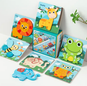 6 Pack Animal Puzzles Learning Educational Toys