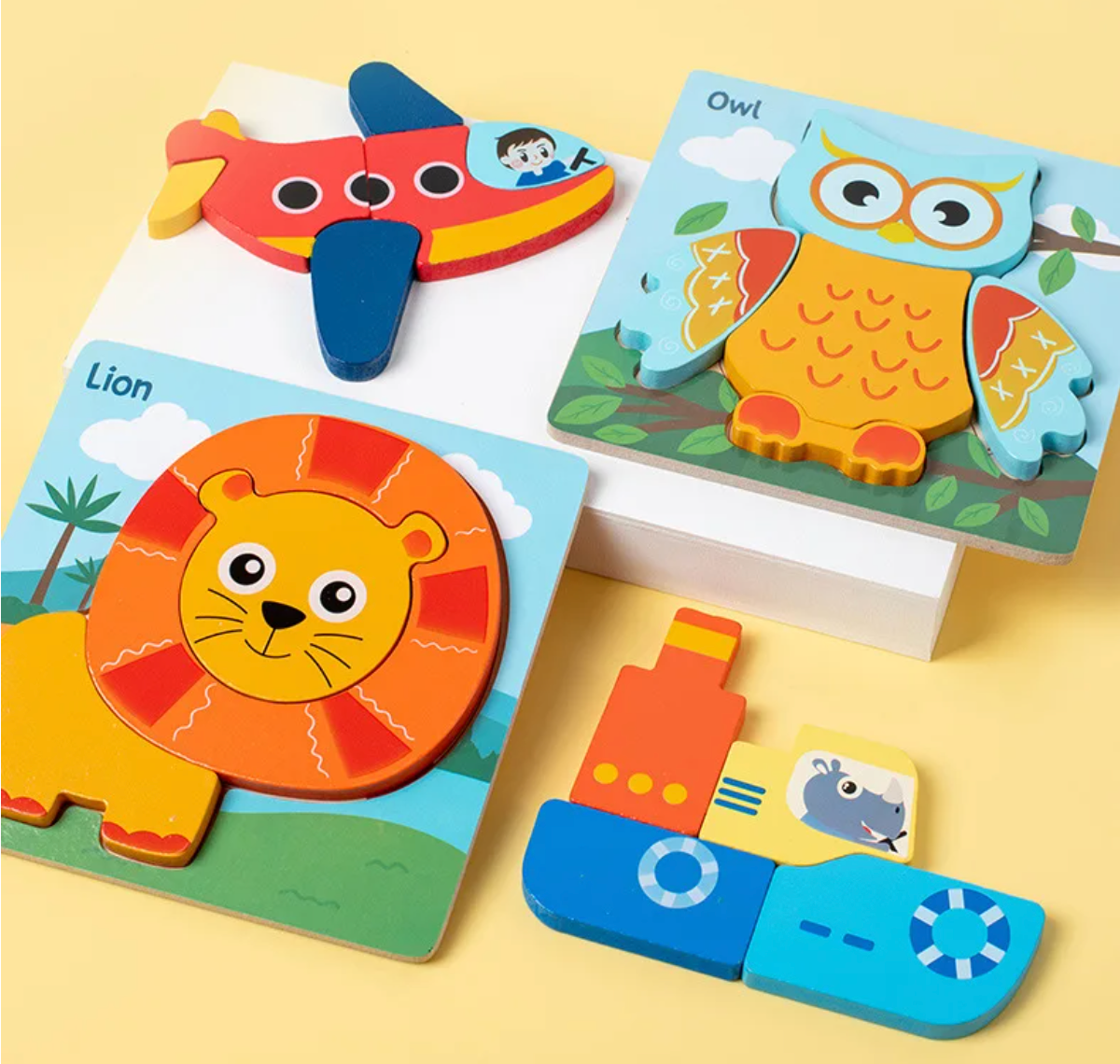6 Pack Animal Puzzles Learning Educational Toys