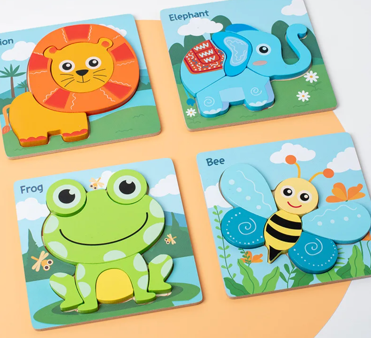 6 Pack Animal Puzzles Learning Educational Toys