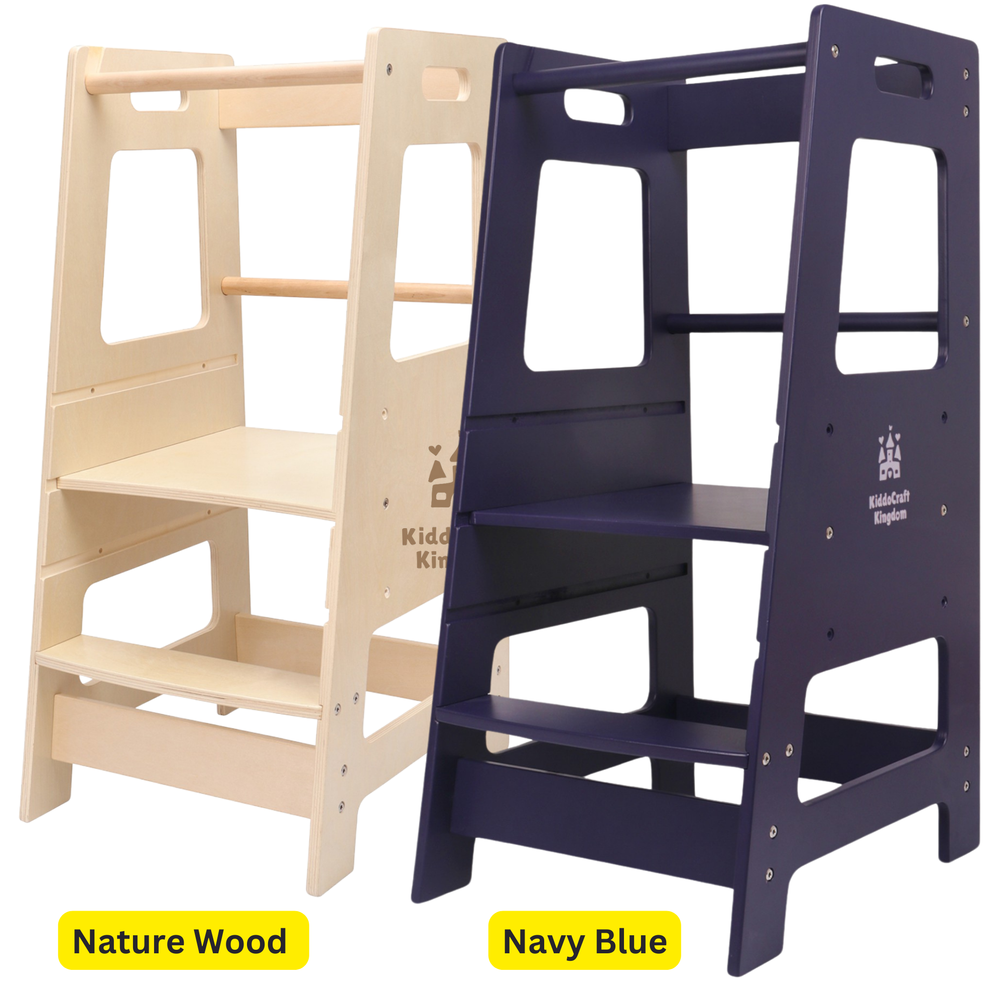 Montessori Learning Tower – Adjustable Wooden Step Stool for Toddlers Kitchen Helper