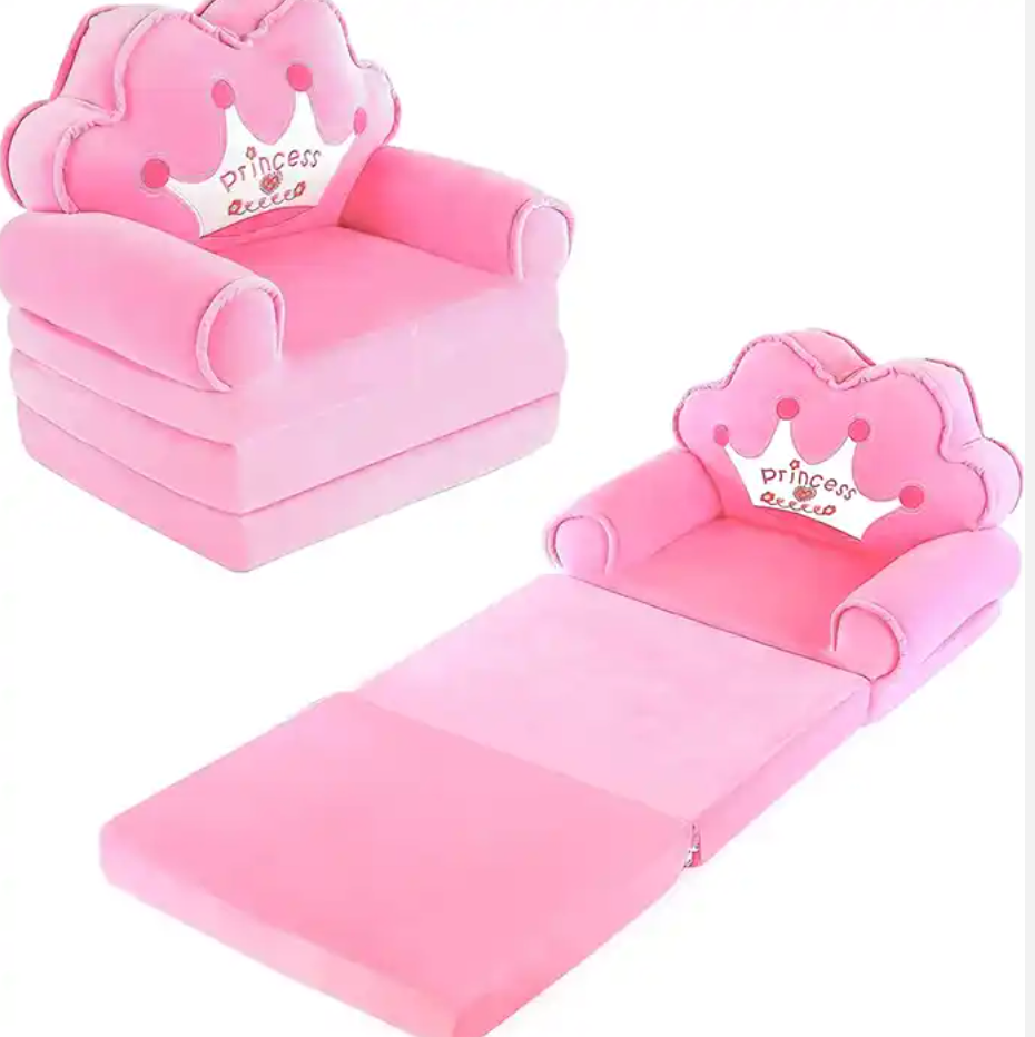[Plus a Gift] Kids Sofa Bed, Foldable 3 Layers Kids Chair Bed, Soft Children's Sofa with Wide Handle Bed Chair for Bedroom Living Room