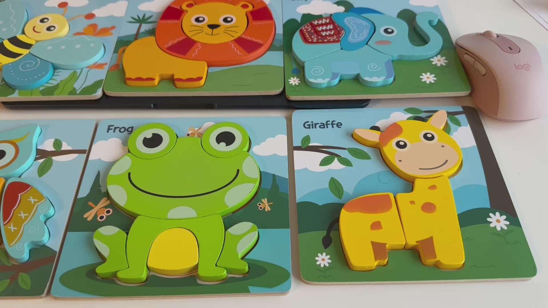 6 Pack Animal Puzzles Learning Educational Toys