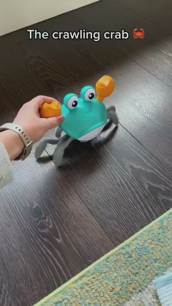 Crawling Crab Baby Toy - Infant Tummy Time Toys, Crabs with Light Up Music
